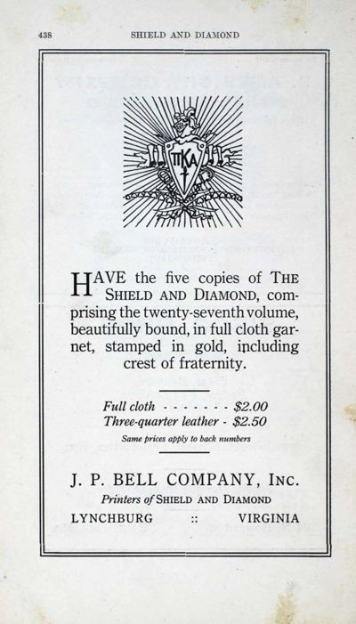 J. P. Bell Company, Inc. Advertisement, February 1919